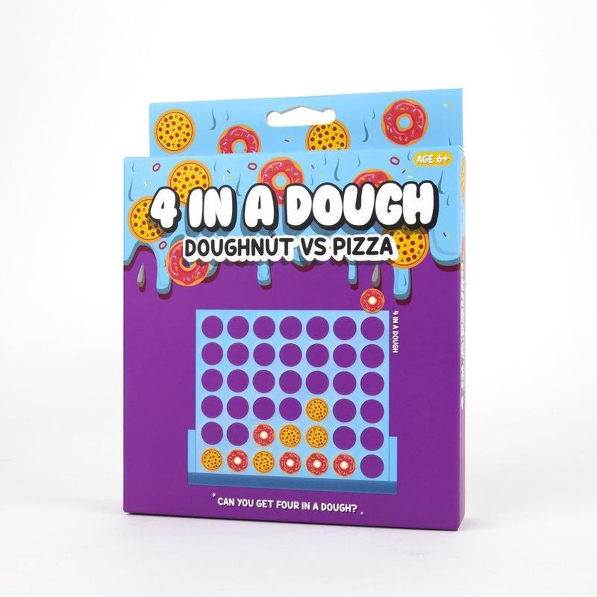 4 Op een rij spelletje met donuts en pizzas - Familiespel