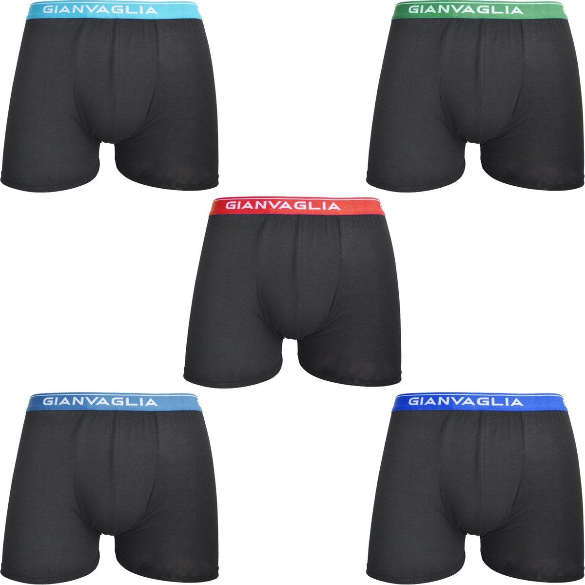 GIANVAGLIA Boxershorts 10-pack Heren - Zwart - Maat XXL | Ondergoed | Onderbroeken | Mannen Ondergoed