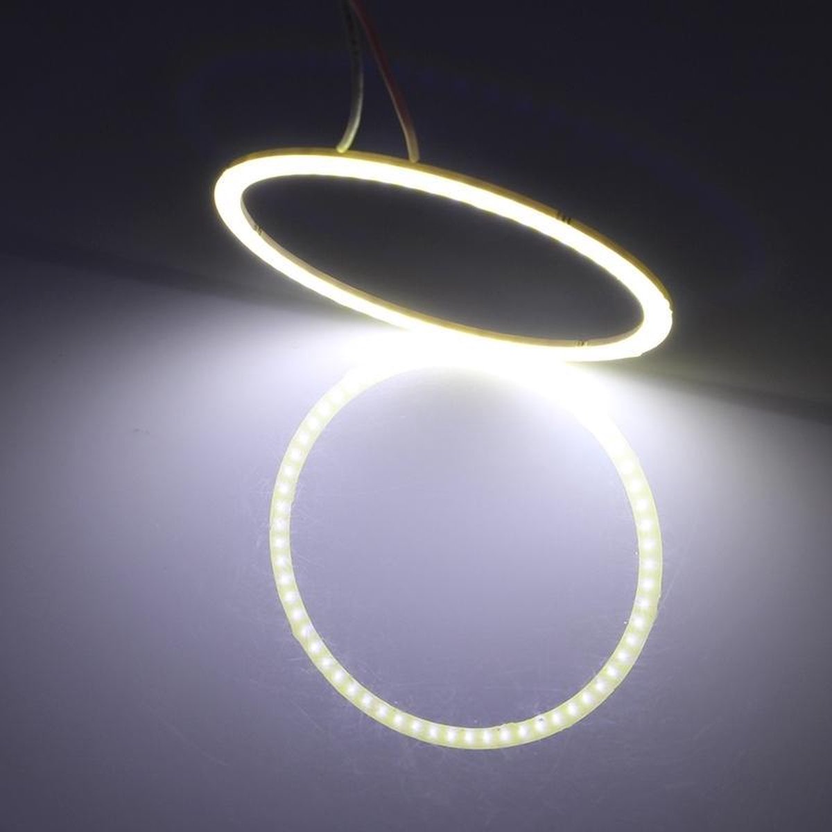 70mm 5W 180LM Angel Eyes cirkels auto koplamp wit licht COB LED verlichting voor voertuigen