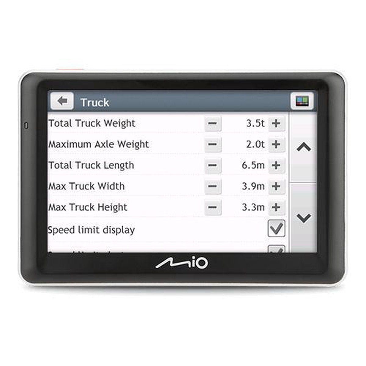 Mio Spirit 7700 LM Truck navigator 12