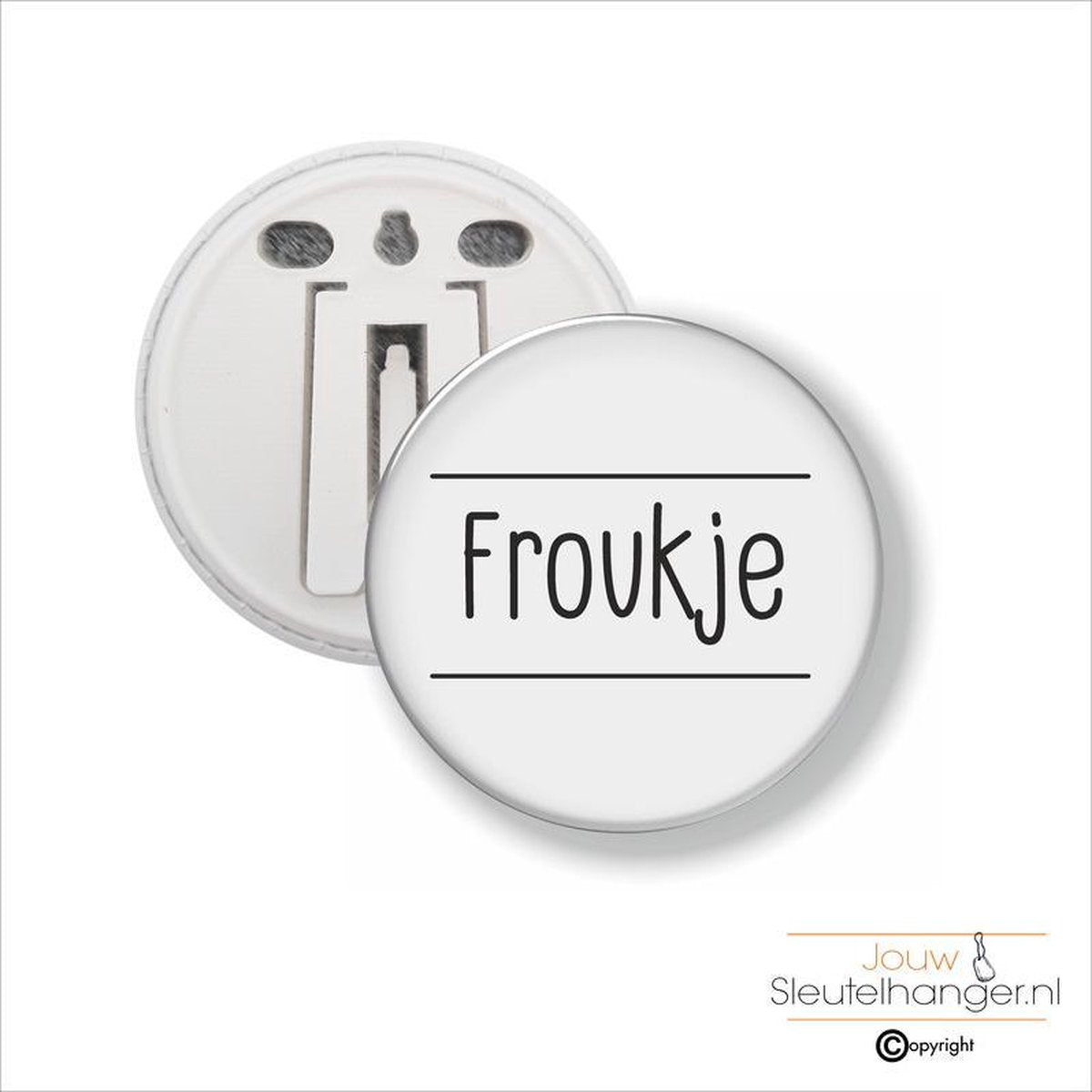 Button Met Clip 58 MM - Froukje