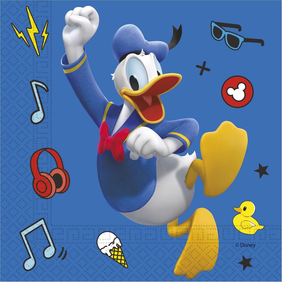 PROCOS - 20 papieren Donald party servetten - Decoratie > Papieren servetten