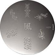 KONAD stamping plates M24 met 7 nagel figuurtjes.