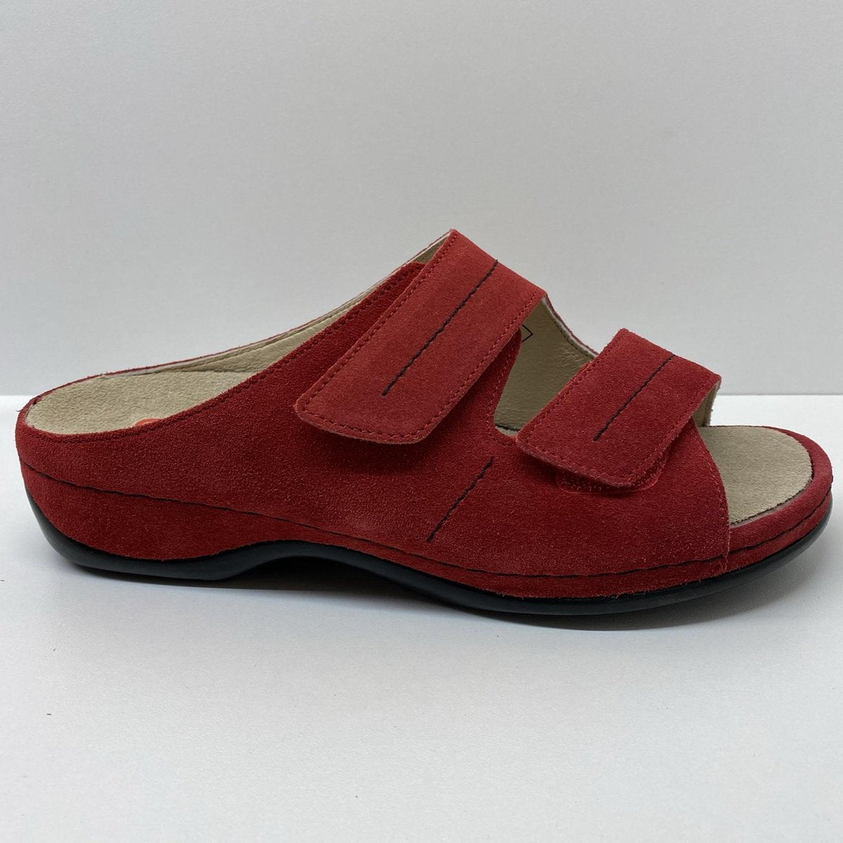 BERKEMANN – Damesmodel Fedora 01080-250 slipper – muiltje – rood – maat EU: 38 en UK: 5