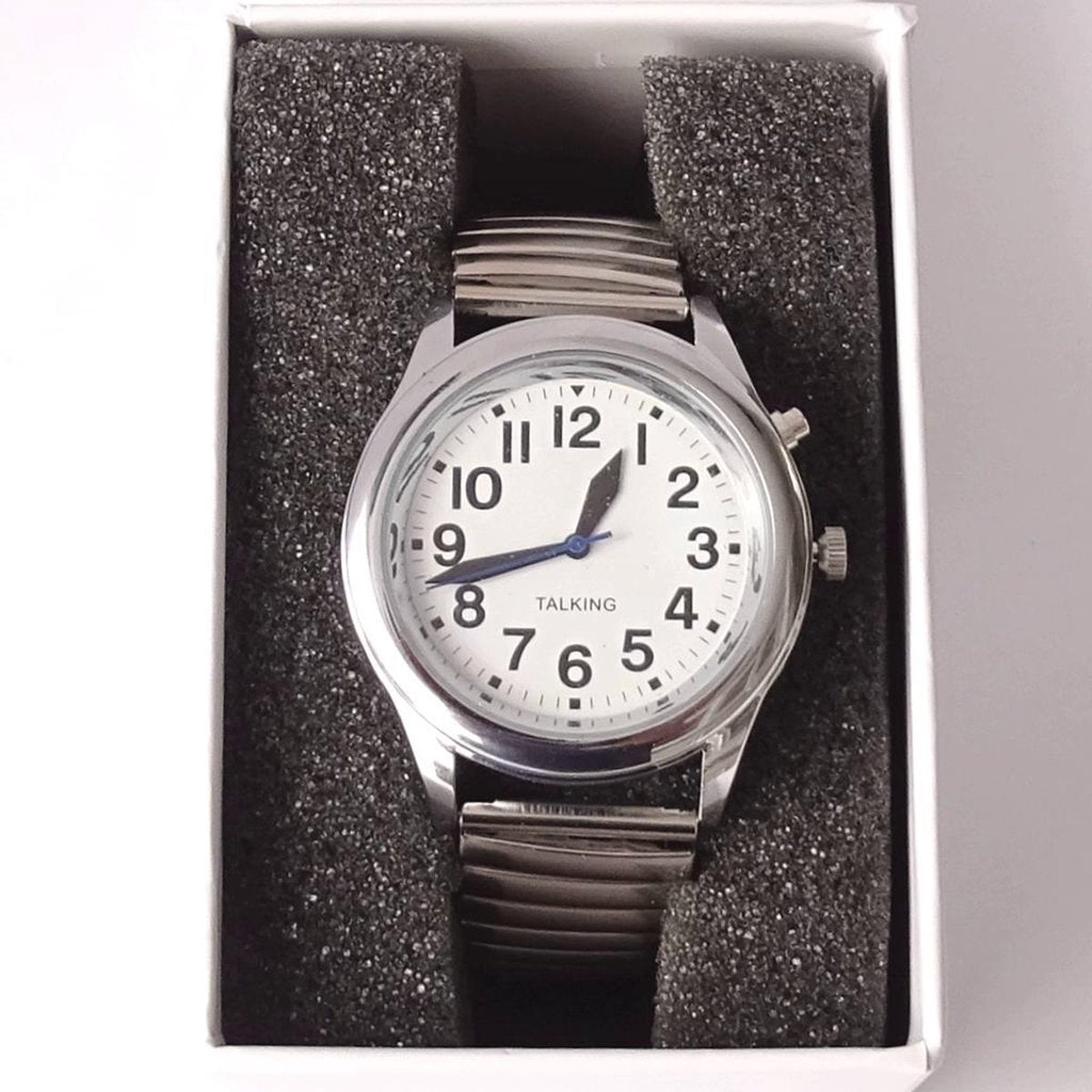 Nederlands sprekend analoog Zilver horloge Heren uitvoering