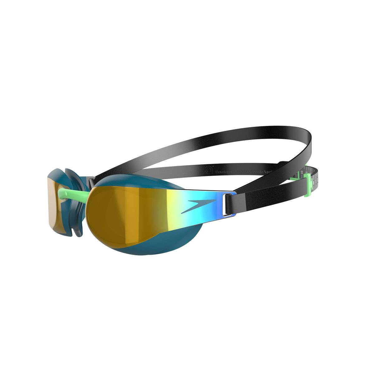Speedo - Fastskin Elite Mirror Blauw - Zwart - Goud