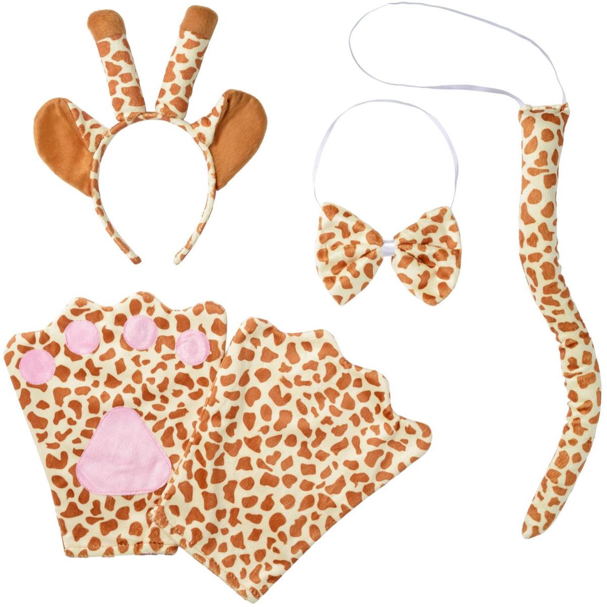 dressforfun - Accessoireset giraf Kinderen  - verkleedkleding kostuum halloween verkleden feestkleding carnavalskleding carnaval feestkledij partykleding - 302037