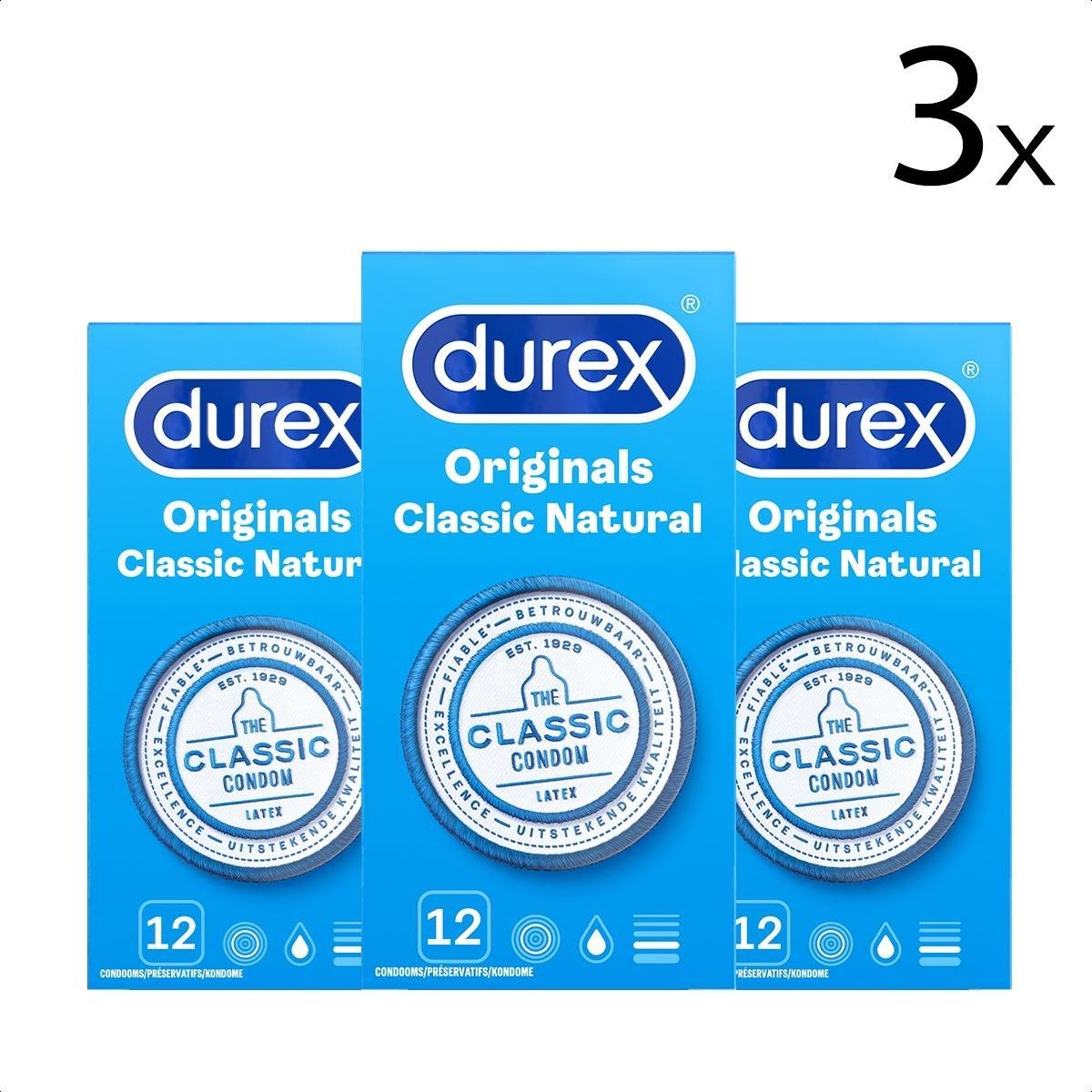 Durex Condooms Classic Natural 12st x3