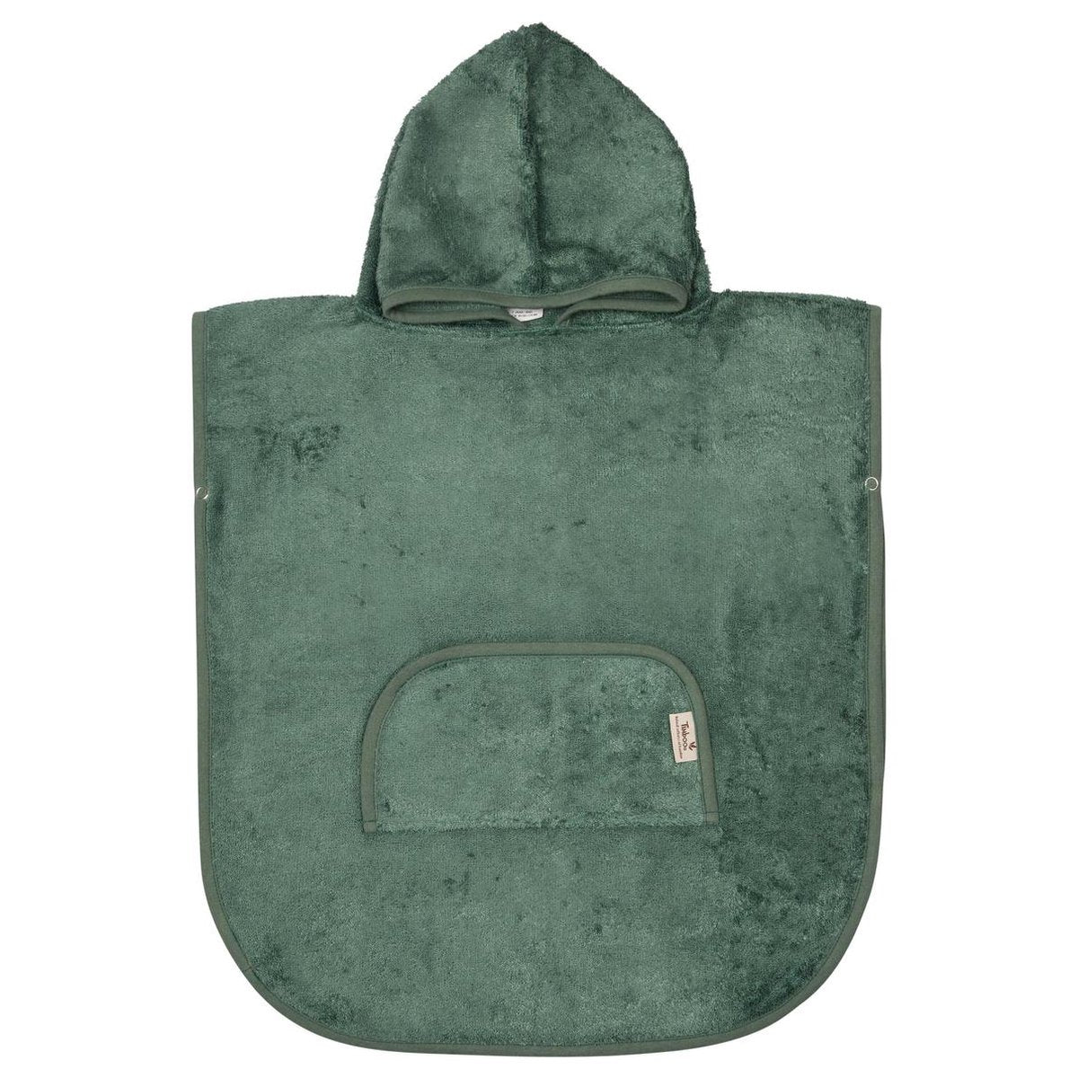 Timboo poncho - Aspen Green - Handdoek - kinderen - Poncho groen - Bamboe - Extra zacht
