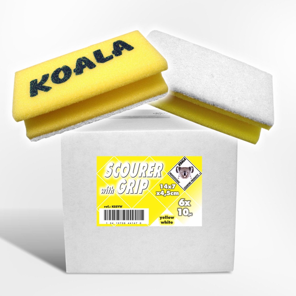KOALA  Schuurspons met grip- 10 stuks