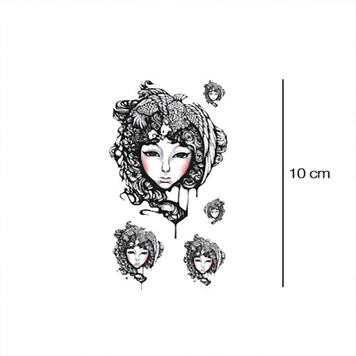 Geisha plaktattoo | 2 stuks