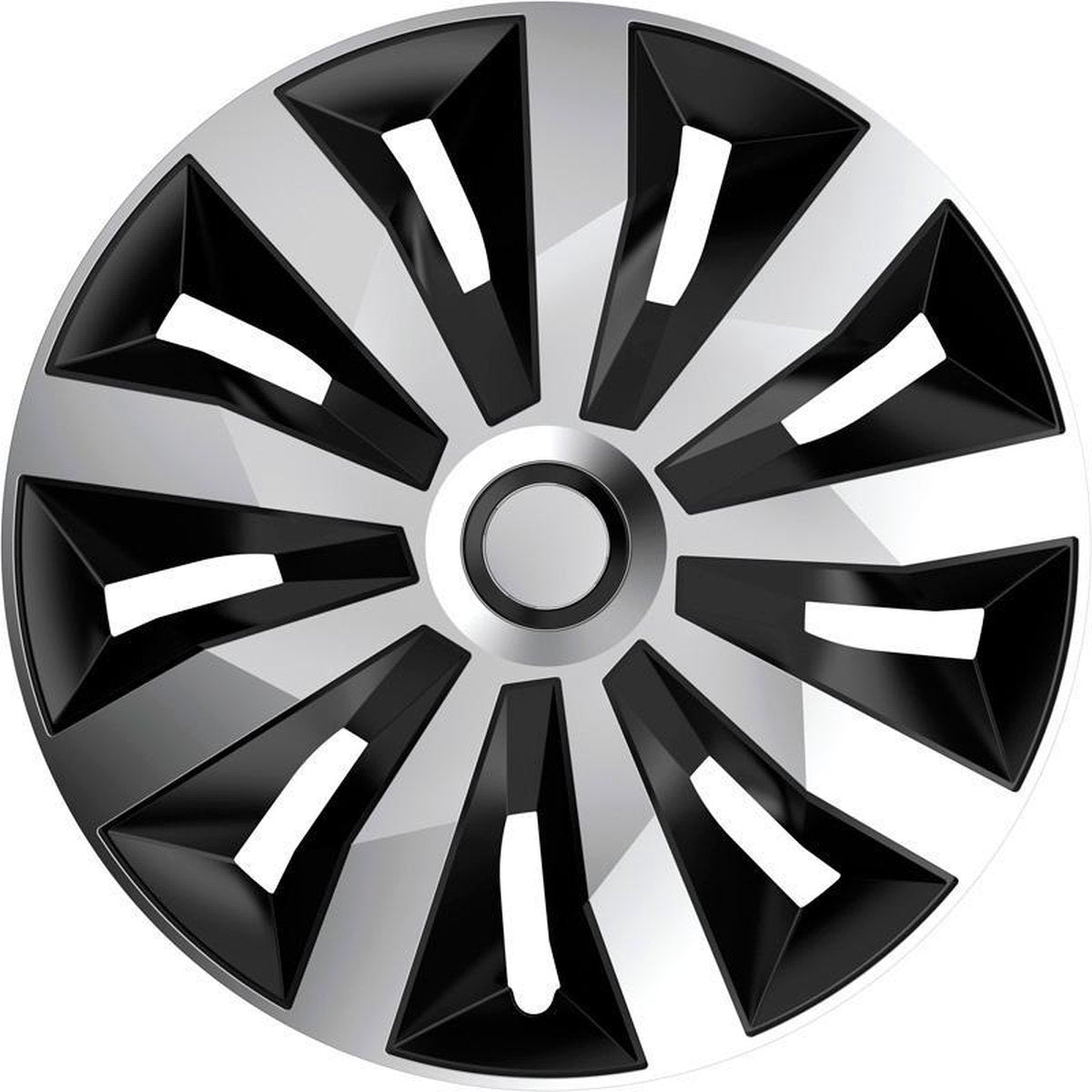 Autostyle Wieldoppen 13 inch Penta Zilver/Zwart - ABS
