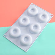 ZijTak - Donut bakvorm - Silicone - Donutvorm - Goede kwaliteit- Anti kleeflaag - 6 donuts - Zelf donuts bakken - Pastel blau