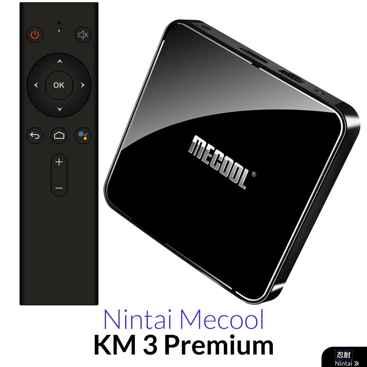 Nintai® KM3 - Android TV box - Officiële Android 10.0 - 4K HDR - Ingebouwde Chromecast - 4GB RAM 64GB ROM - Mediaplayer