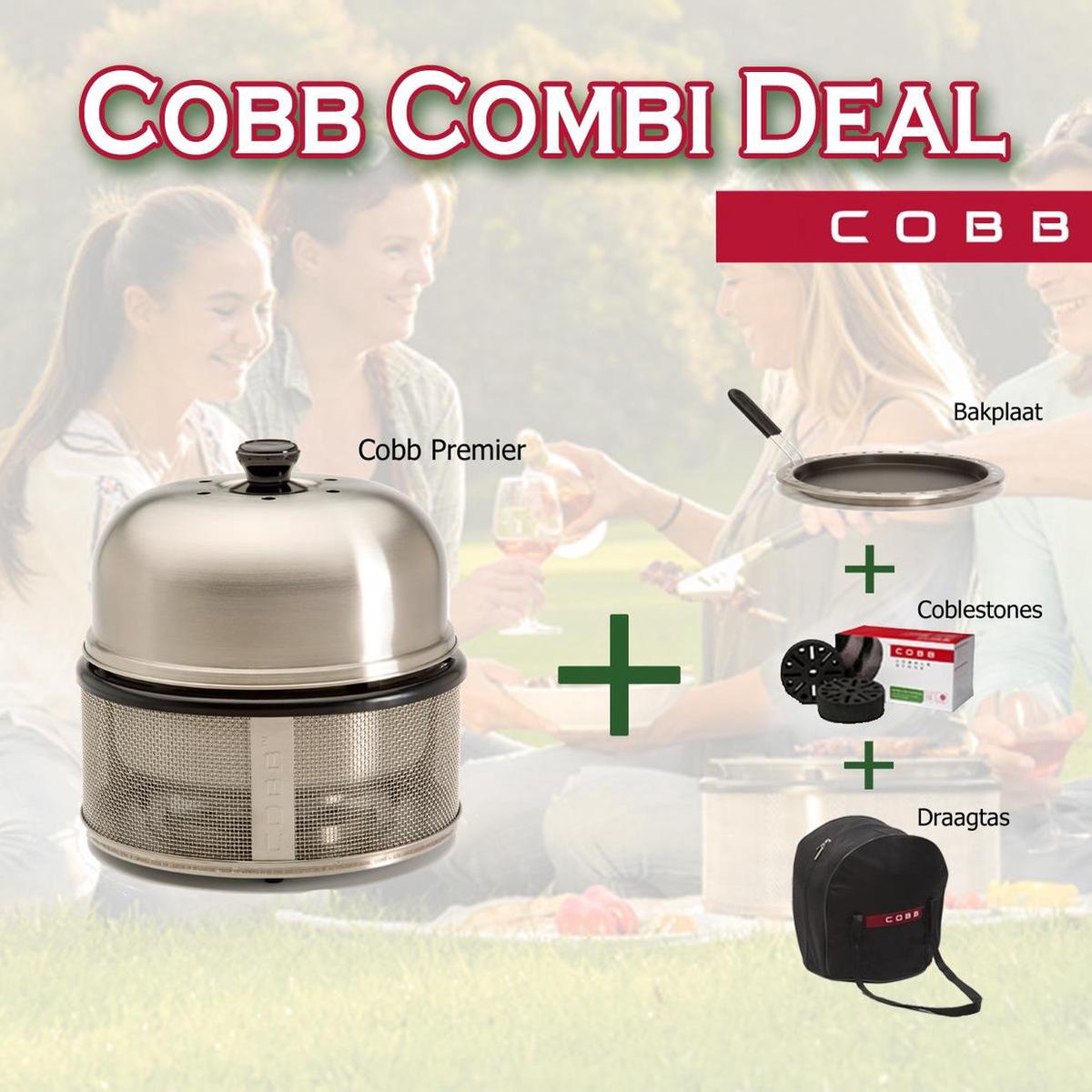 Cobb Premier Combi Deal - Bakplaat + Cobblestones