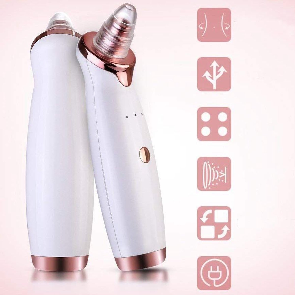 A&K Mee eters Verwijderaar - Blackhead Remover Vacuüm - Inclusief 5 Opzetstukken