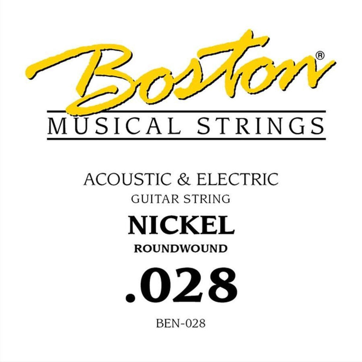 Snaar elektrische/akoestische gitaar Boston BEN-028 Nickel roundwound .028