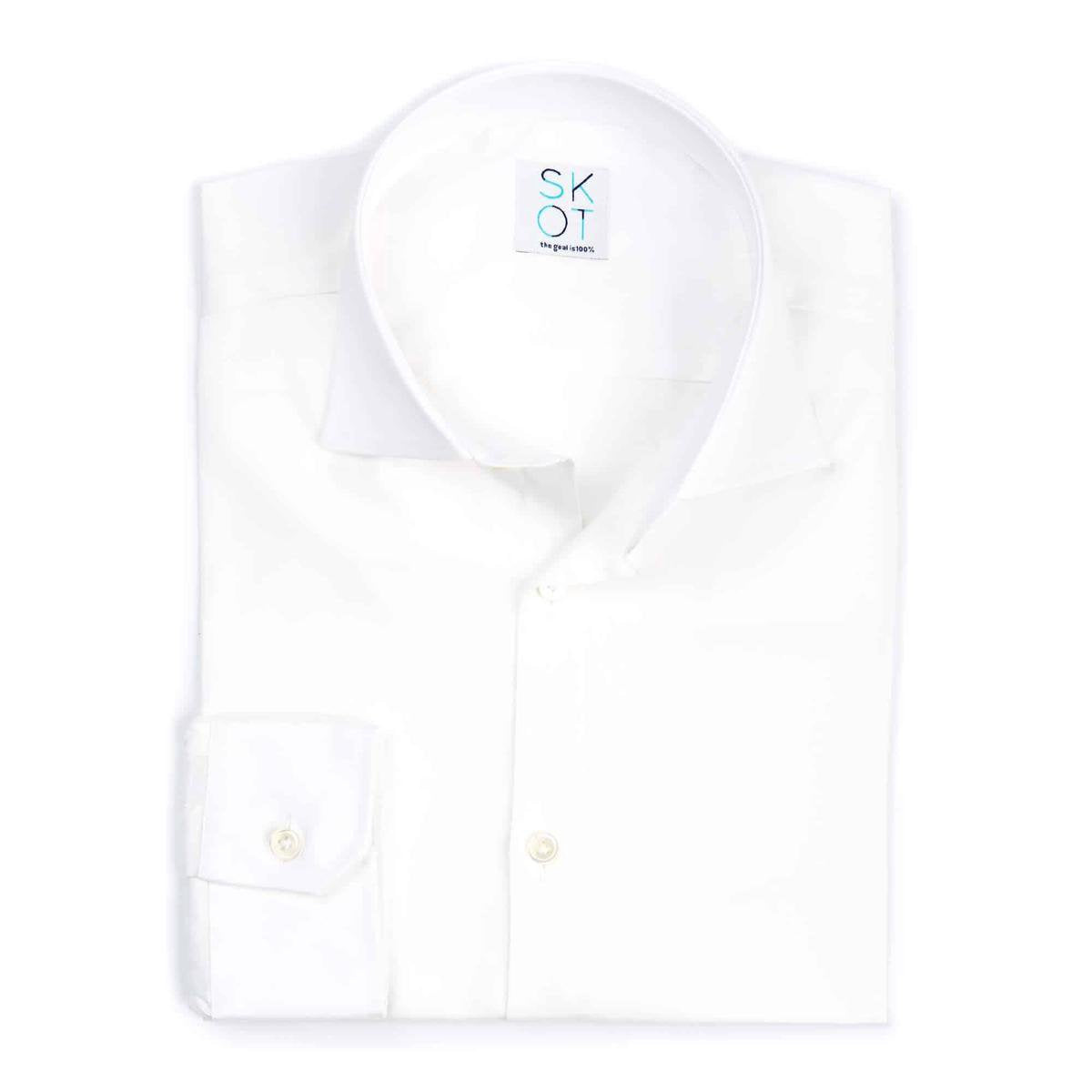 SKOT Fashion Duurzaam Overhemd Heren Serious White - Wit - Maat 43