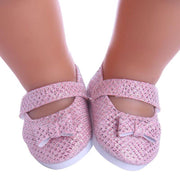 Dolldreams |Roze poppenschoentjes met lengte van 6