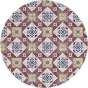 MixMamas Rond Tafelkleed Gecoat - Ø 140 cm - Old Tiles