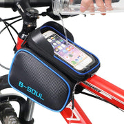 Universeel - Telefoonhouder - Smartphone tot 6.2 inch - Waterdicht - Mountainbike - Race Fiets - Zwart met Blauw - GPS