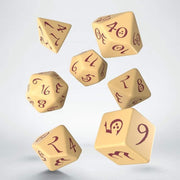 Q-Workshop polydice set Classic Beige Burgundy