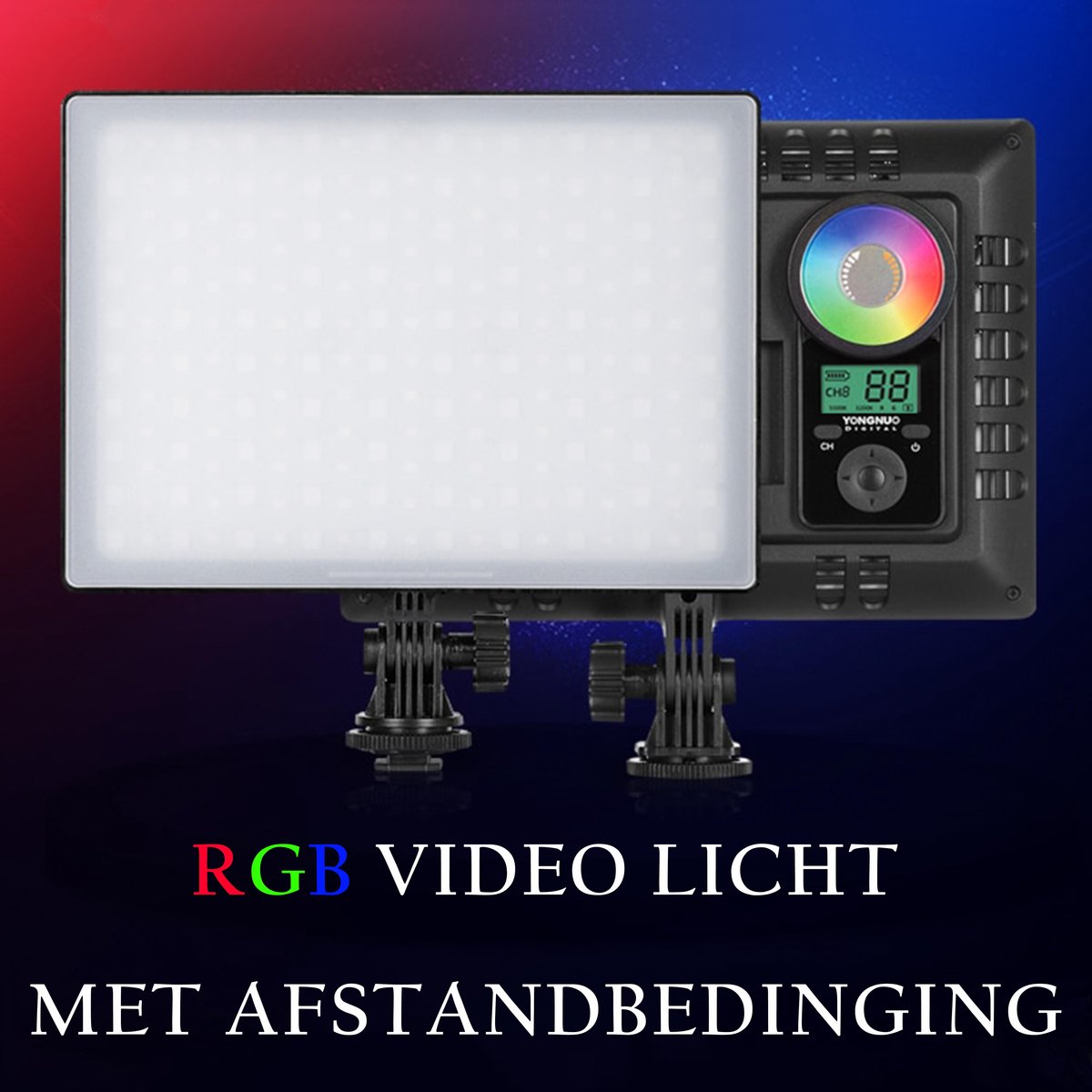 Video / fotografie licht studie LED paneel RGB met afstandbedinging en accu