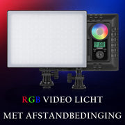 Video / fotografie licht studie LED paneel RGB met afstandbedinging en accu