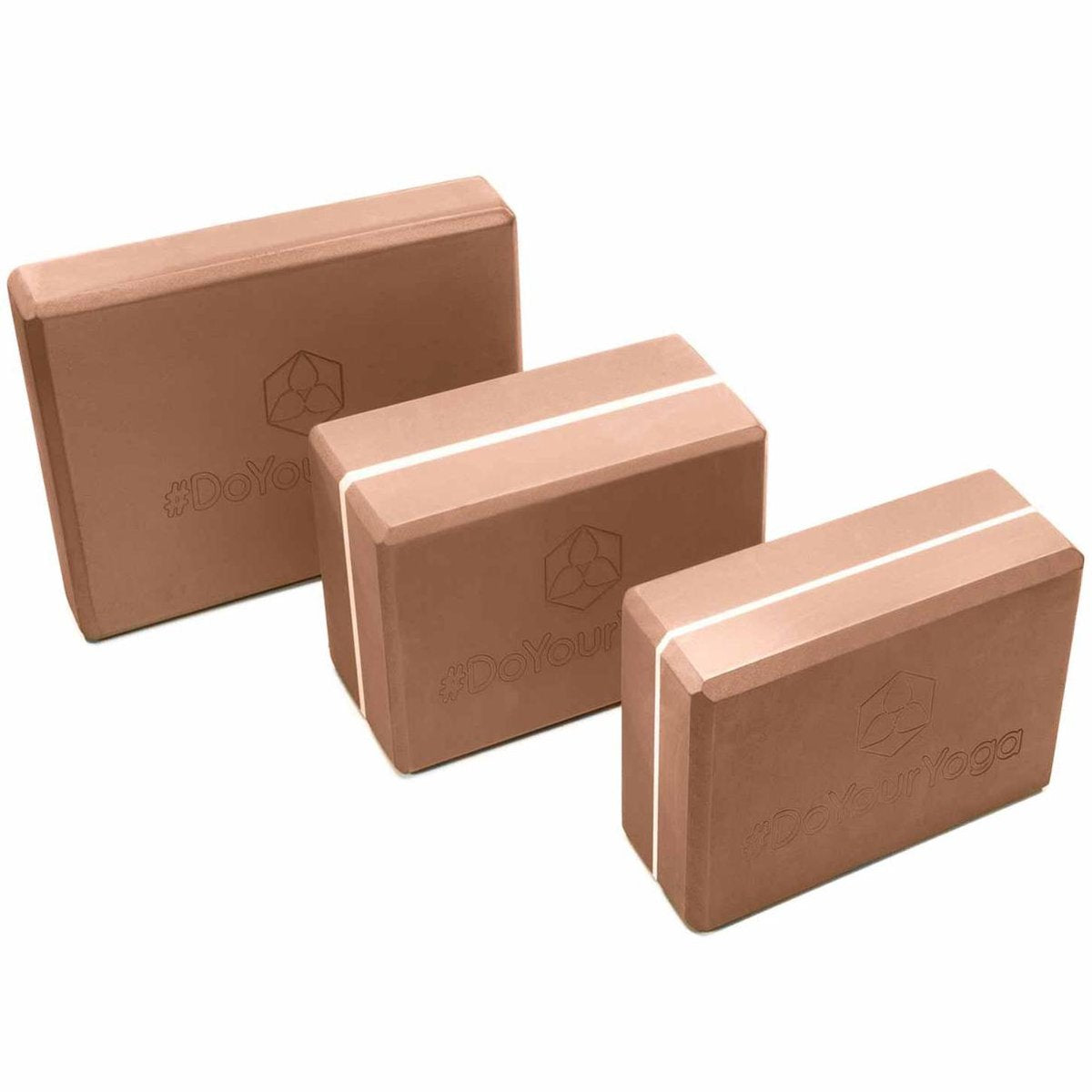 #DoYourYoga - 3delige yogablokken set - »Adhipa« 23x15x10cm