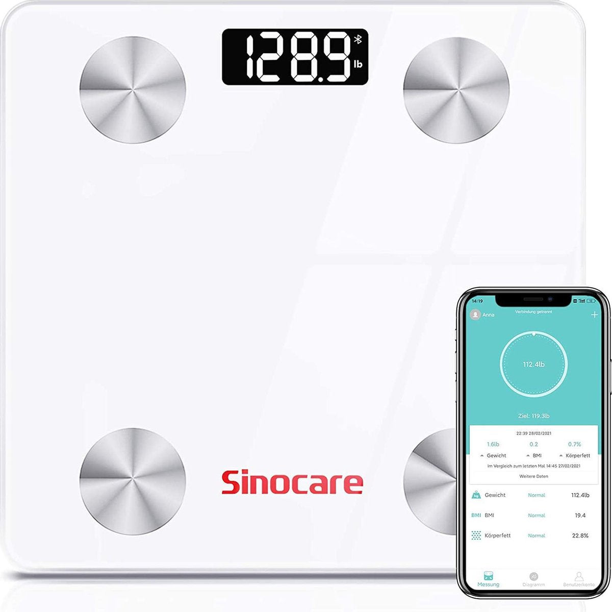sinocare lichaamsvetweegschaal