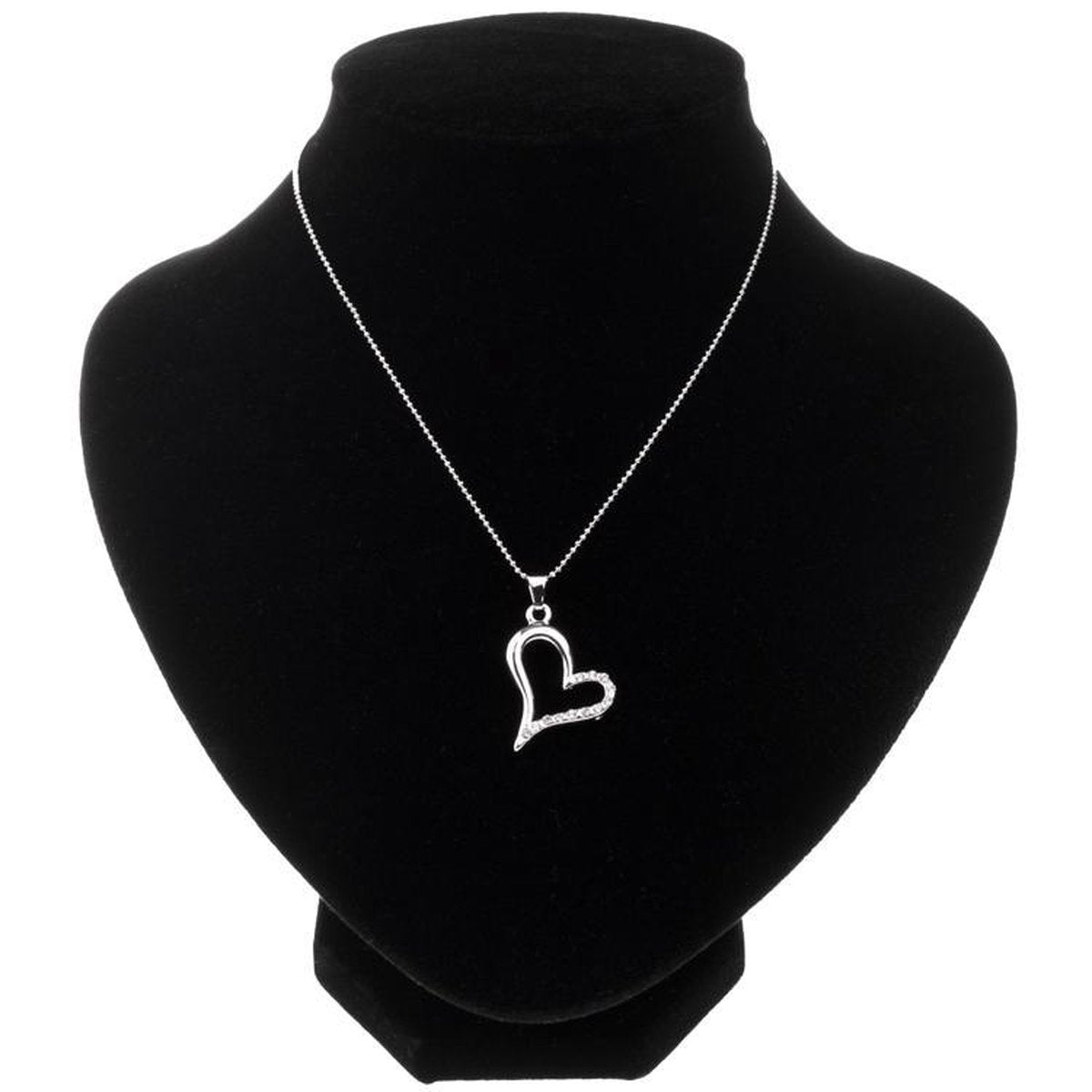 Kinderketting met strass hart