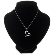 Kinderketting met strass hart