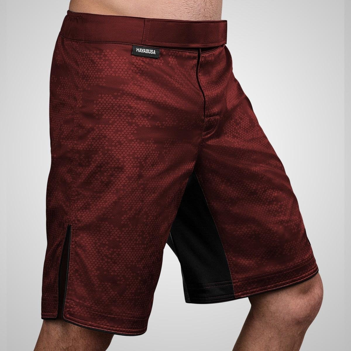 Hayabusa Fight Short Hexagon MMA Training Short Rood Kies uw maat: M - Jeansmaat 32