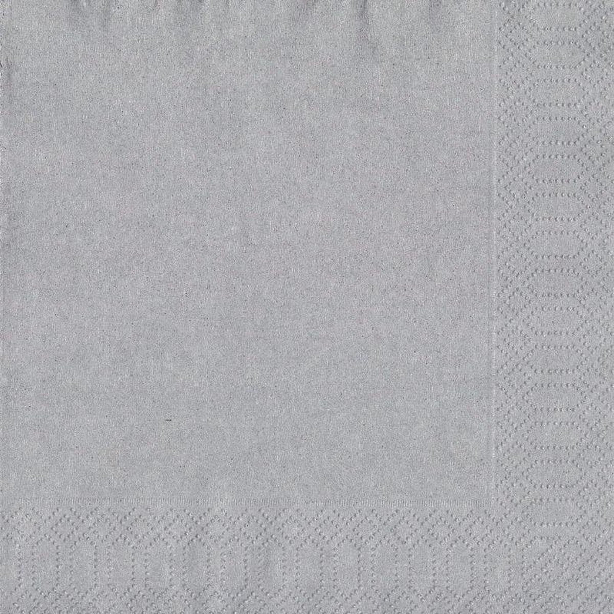 40x Zilveren servetten 33 x 33 cm - Thema zilver - Tafeldecoratie versieringen