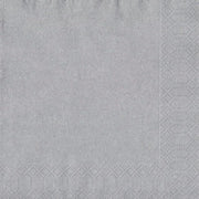 40x Zilveren servetten 33 x 33 cm - Thema zilver - Tafeldecoratie versieringen