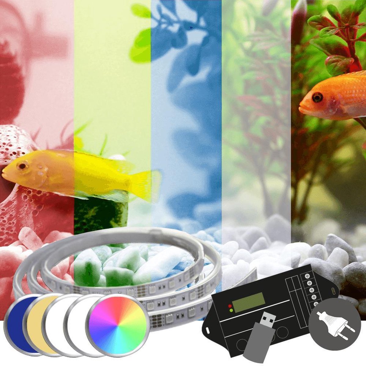 Aquarium verlichting Time Controller set 'Advanced' < 100cm
