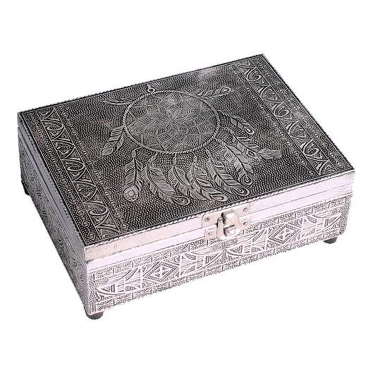 Tarot of sieradendoos dromenvanger - 18x13x6 - MDF - Aluminium - Vilt - Rubber - M