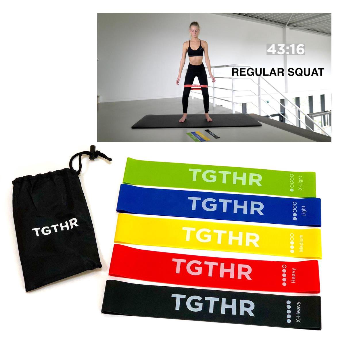 Weerstandsbanden / Fitness Elastiek Set + Full Body Work Out Video