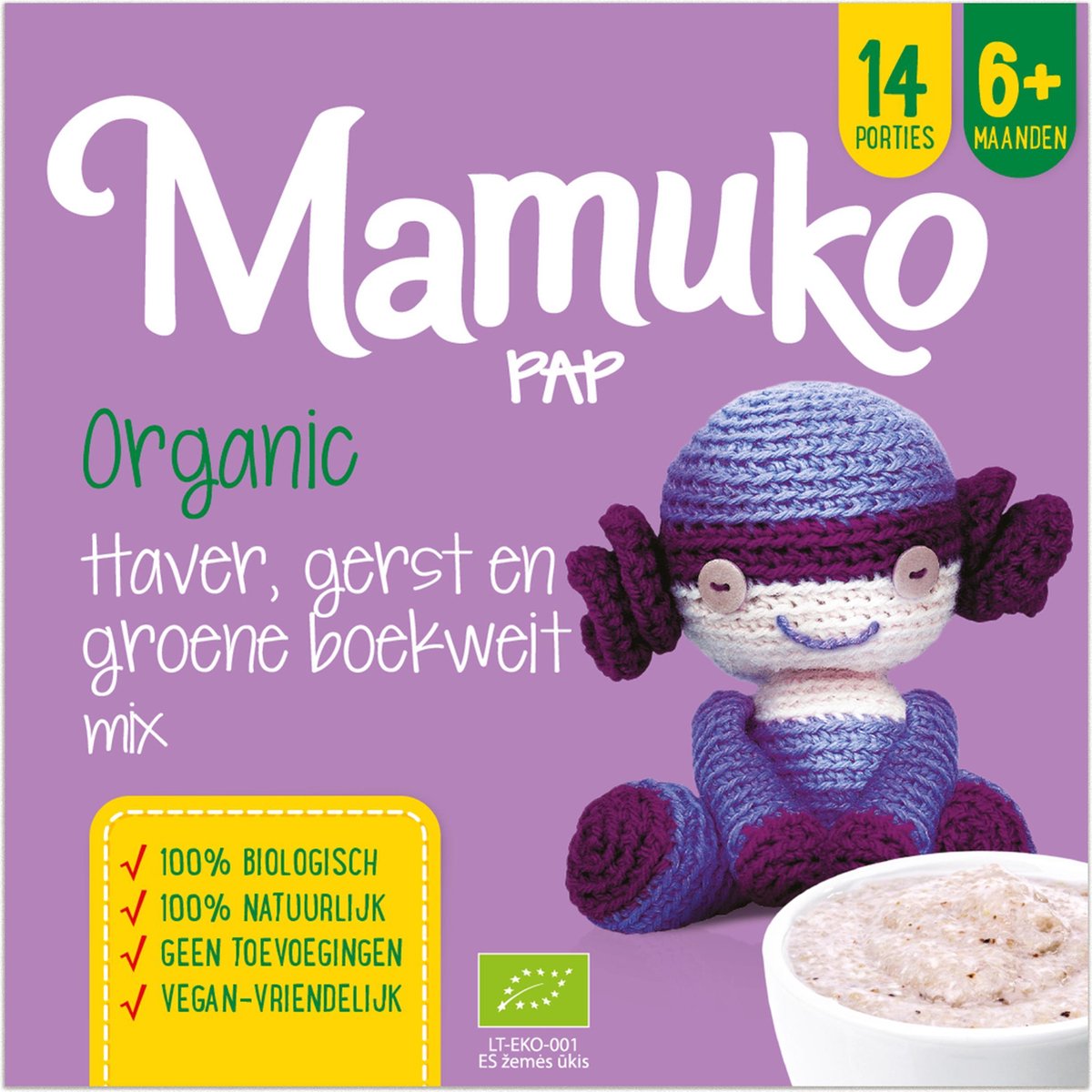 Mamuko biologische pap 6+ mnd - haver