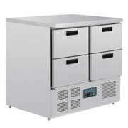 Polar gekoelde werkbank 4 laden 240 liter