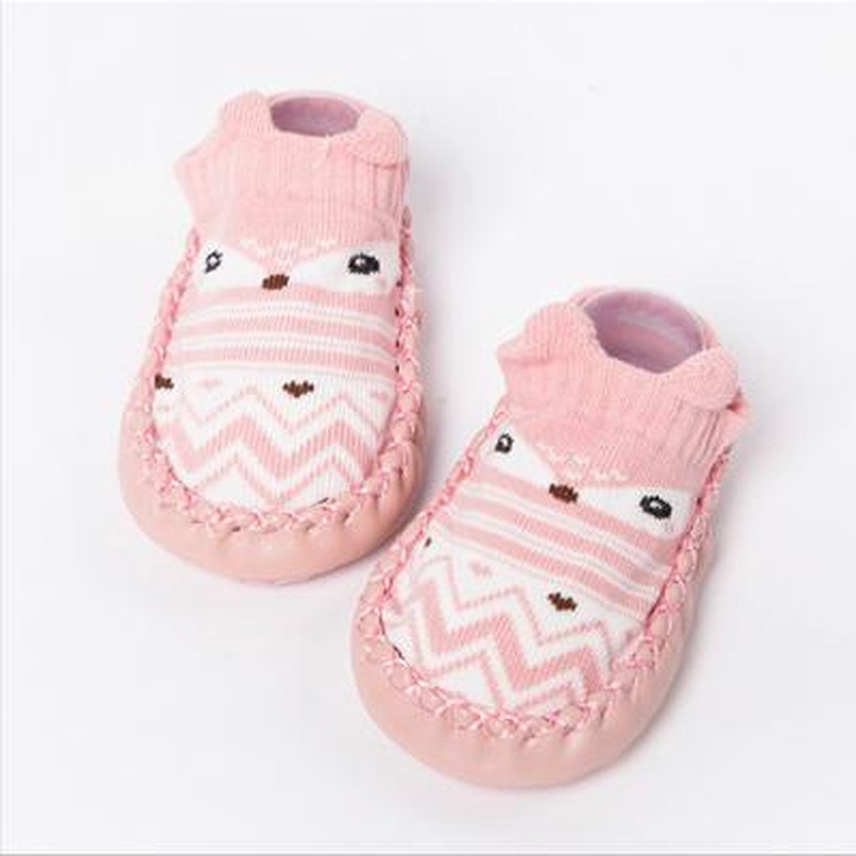 JillyBee - Baby Sokjes - Slofsokken - Sloffen - Antislip - Roze - 14cm