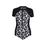 Procean dames lycra wetsuit M zwart bloemen