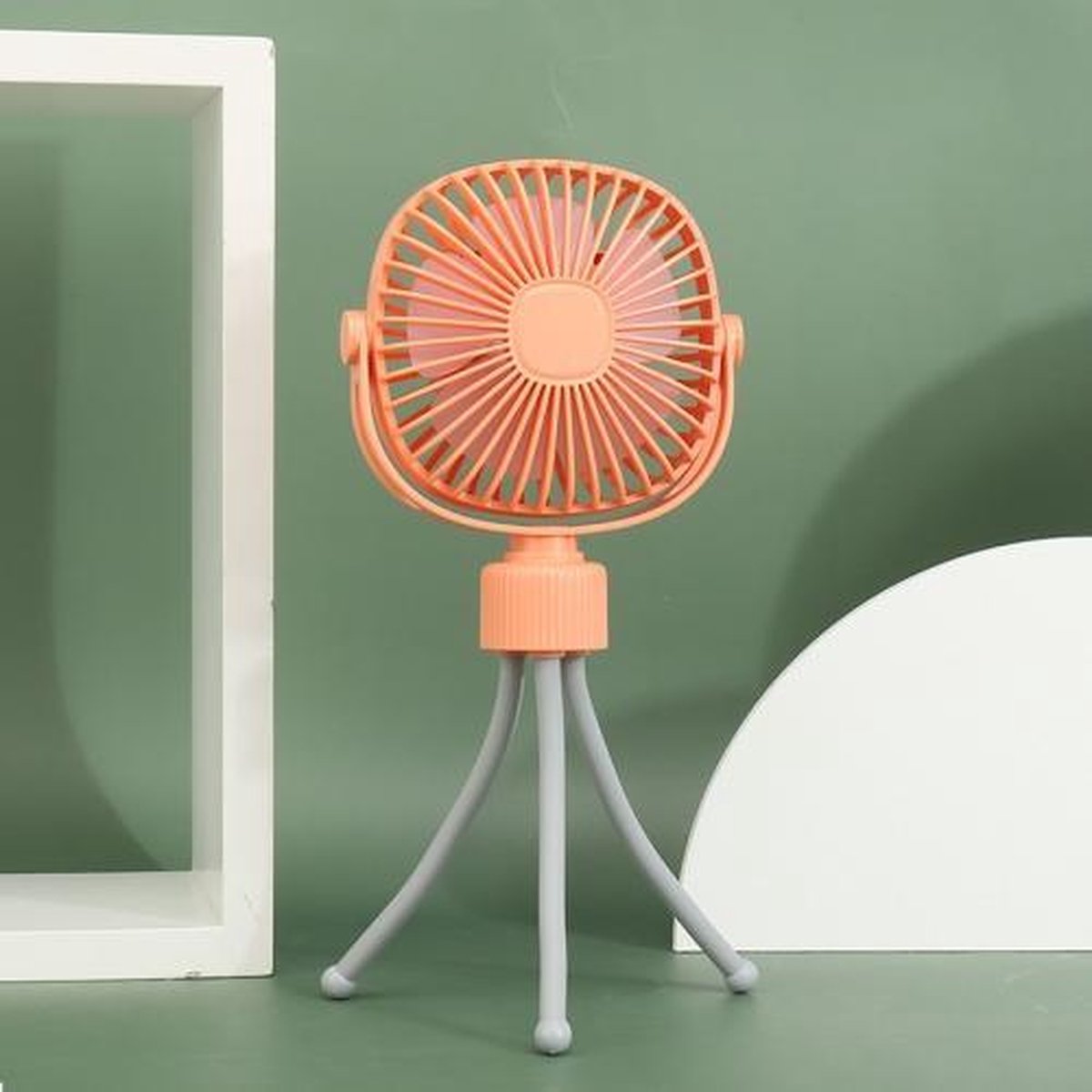 Octopus Fan Kinderwagen Outdoor Portable Kinderen Studenten USB Handheld Fan (SQ2176F-Orange)