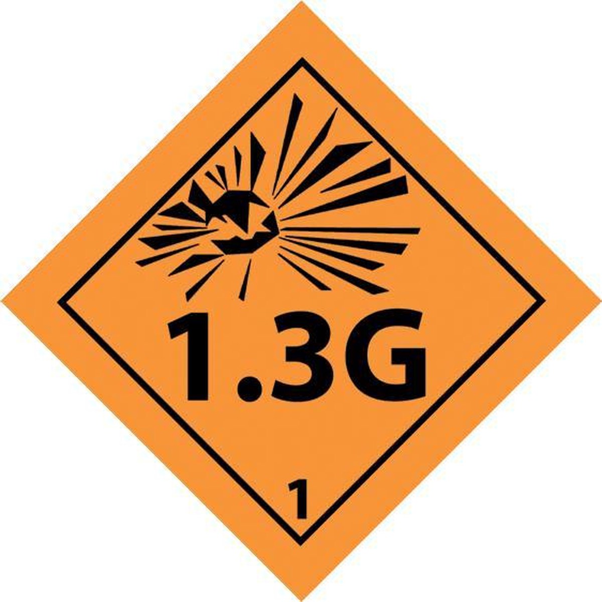 1.3G Sticker 10 x 10cm (set van 4 stuks)