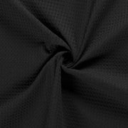 Glim® Wafelstof - Wafelkatoen - Badstof - 100% katoen - Wafeldoek - 100x147cm - Stof per meter - Zwart