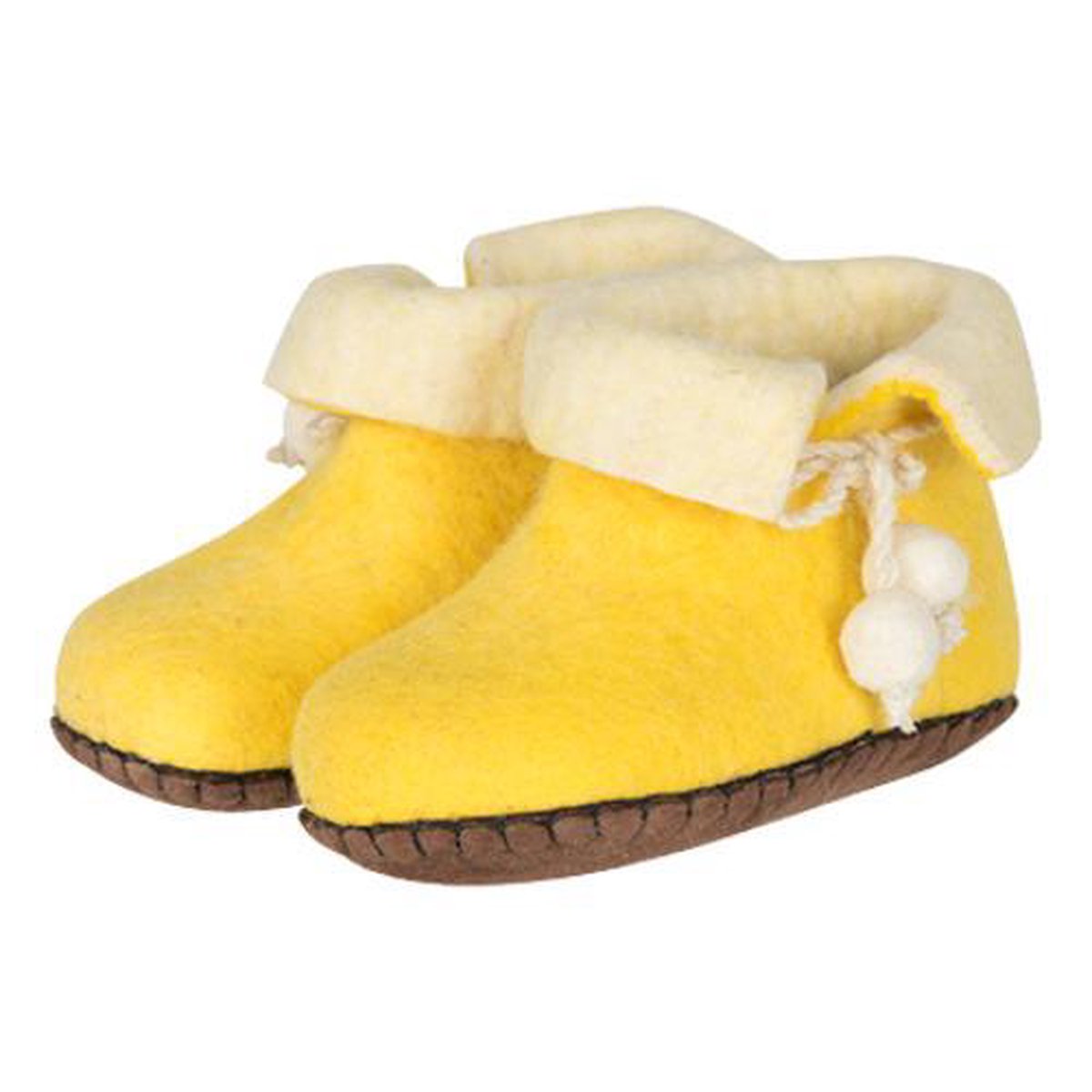 Vilten kinderslof Boots Yellow - maat 29