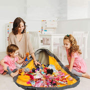 Reayou - Opbergkleed - Speelgoed Organizer - Speelmat voor Kinderen - Lego opbergzak - 2-in-1 speelkleed en opbergzak - Opbergmand - Rood + Rood