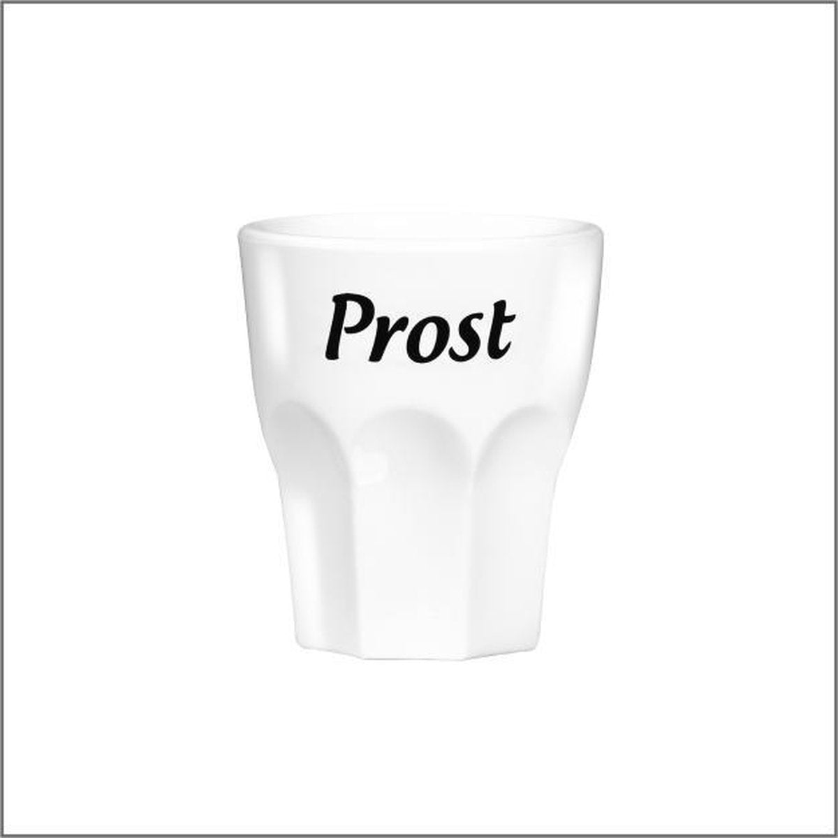 6 onbreekbare Shot glaasjes - Borrel glaasjes - met tekst - Prost