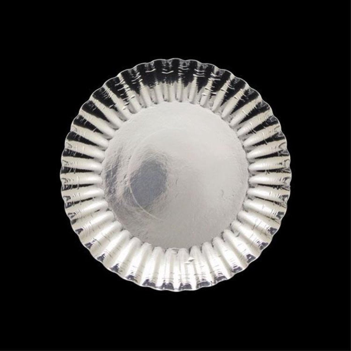 Kartonnen Bordjes zilver 20 stuks maat van een schoteltje 13 cm rond