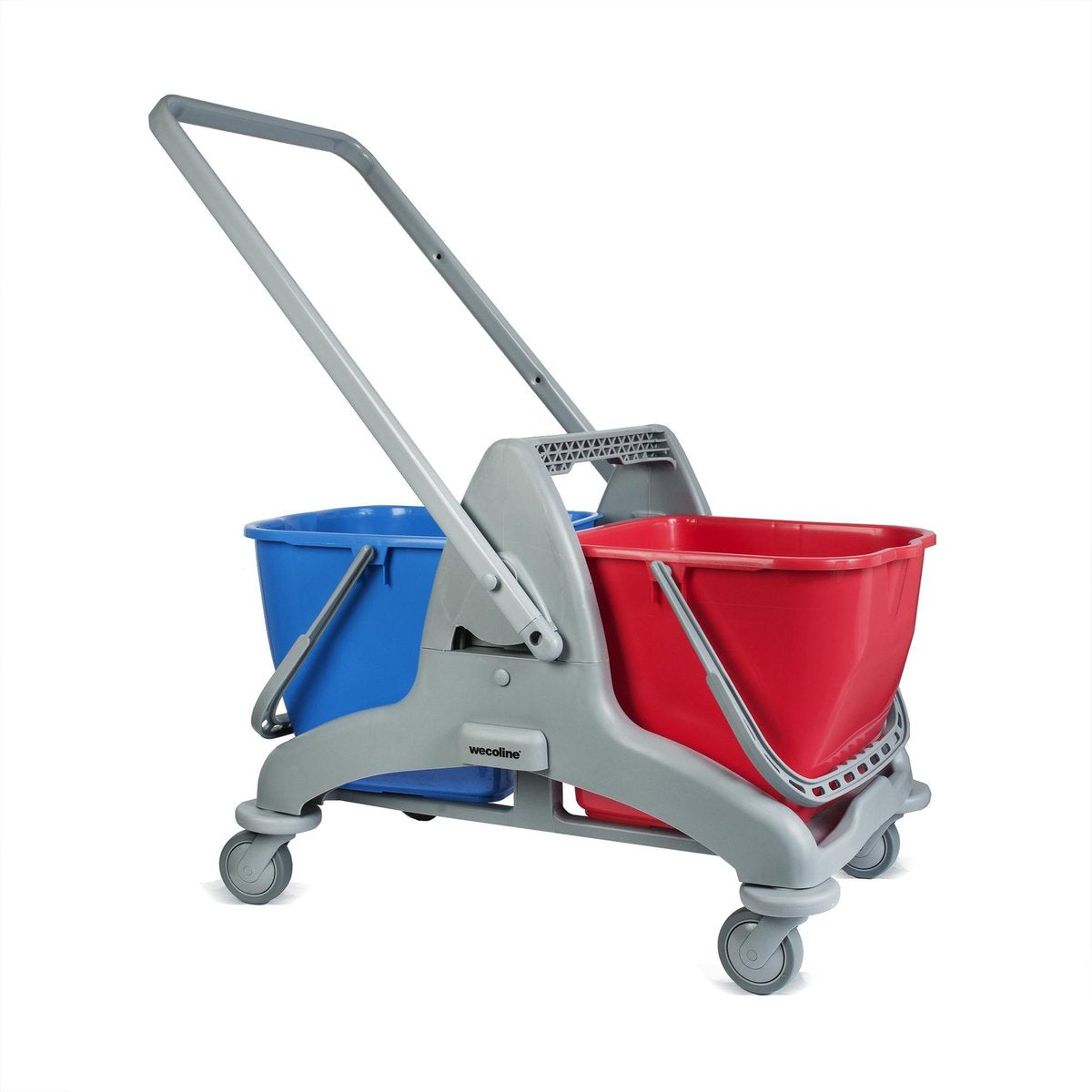 Dubbele rolemmercombi kunststof 2x15L zonder pers en met duwbeugel - 10160105